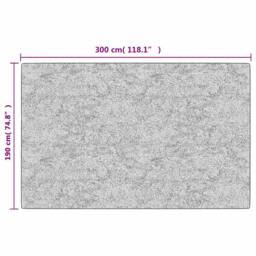 Berkfield Home Rug Washable 190x300 cm Black & White Anti Slip - Size: 100 cm diameter - thumbnail 6