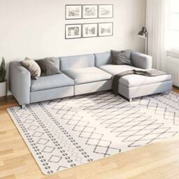 Berkfield Home Rug Washable 190x300 cm Black & White Anti Slip - Size: 100 cm diameter - thumbnail 2