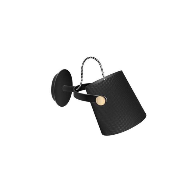 Netlighting Nordica Dome Wall Lamp Black Shade E27 Matt Black Beech Black Shade - image 1