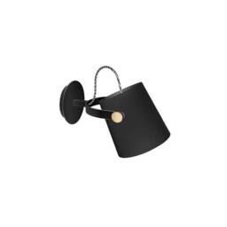 Netlighting Nordica Dome Wall Lamp Black Shade E27 Matt Black Beech Black Shade - thumbnail 1