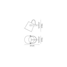Netlighting Nordica Dome Wall Lamp Black Shade E27 Matt Black Beech Black Shade - thumbnail 2