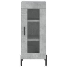 Berkfield Home Highboard Concrete Grey 34.5x34x180 cm Engineered Wood - thumbnail 6