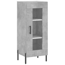 Berkfield Home Highboard Concrete Grey 34.5x34x180 cm Engineered Wood - thumbnail 5