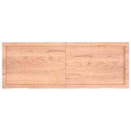 Berkfield Home Table Top Light Brown 140x50x(2-4) cm Treated Solid Wood Oak - thumbnail 4