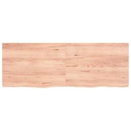 Berkfield Home Table Top Light Brown 140x50x(2-4) cm Treated Solid Wood Oak - thumbnail 3