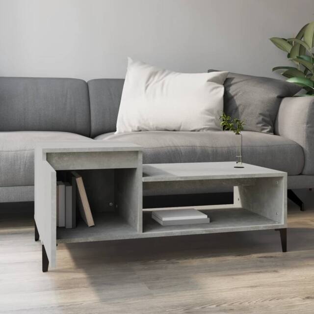 Berkfield Home Decorative Coffee Table Concrete Grey 100x50x45 cm Engineered Wood - Size: 100 x 50 x 45 cm - image 1