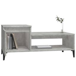 Berkfield Home Decorative Coffee Table Concrete Grey 100x50x45 cm Engineered Wood - Size: 100 x 50 x 45 cm - thumbnail 4