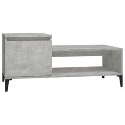 Berkfield Home Decorative Coffee Table Concrete Grey 100x50x45 cm Engineered Wood - Size: 100 x 50 x 45 cm - thumbnail 3