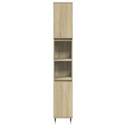 Berkfield Home 3 Piece Bathroom Furniture Set Sonoma Oak Engineered Wood in Brown - thumbnail 5