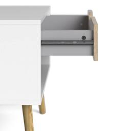 Wyld Haus Sapporo Bedside Table White & Natural Oak 1 Drawer - thumbnail 5