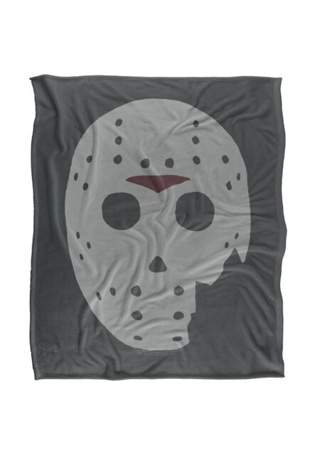 Warner Brothers Friday the 13th 152x127cm Jason Silky Touch Super Soft Throw Blanket in White - Size: 152x127 cm - image 1