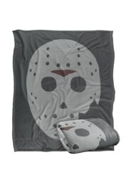 Warner Brothers Friday the 13th 152x127cm Jason Silky Touch Super Soft Throw Blanket in White - Size: 152x127 cm - thumbnail 2