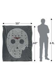 Warner Brothers Friday the 13th 152x127cm Jason Silky Touch Super Soft Throw Blanket in White - Size: 152x127 cm - thumbnail 5