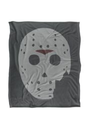 Warner Brothers Friday the 13th 152x127cm Jason Silky Touch Super Soft Throw Blanket in White - Size: 152x127 cm - thumbnail 1