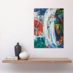 "Artery8 The Bewitched Mill Colourful Franz Marc Vintage Wall Art Print Poster - Size: W12"" x H16""" - thumbnail 4