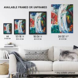 "Artery8 The Bewitched Mill Colourful Franz Marc Vintage Wall Art Print Poster - Size: W12"" x H16""" - thumbnail 3