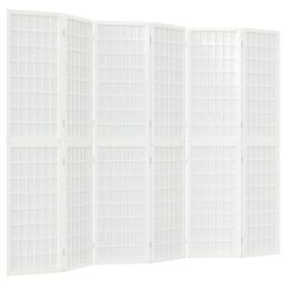 Berkfield Home Folding 6-Panel Room Divider Japanese Style 240x170 cm White - thumbnail 2