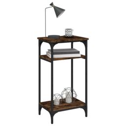 Berkfield Home Side Table Smoked Oak 40x30x75 cm Engineered Wood in Brown - Size: 40 x 30 x 75 cm - thumbnail 4
