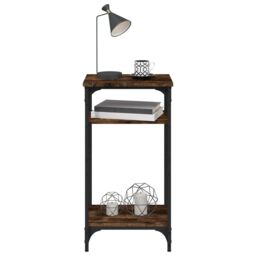 Berkfield Home Side Table Smoked Oak 40x30x75 cm Engineered Wood in Brown - Size: 40 x 30 x 75 cm - thumbnail 5