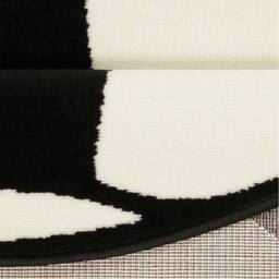 THE RUGS Design Velours Football Rug Round Soft Polypropylene Kids Play Mat in Black - Size: 100 cm diameter - thumbnail 2