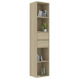 Berkfield Home Modern Book Cabinet Sonoma Oak 36x30x171 cm Engineered Wood in Light Brown - Size: 36 x 30 x 171 cm - thumbnail 1