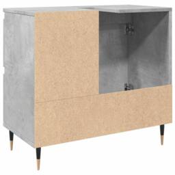 Berkfield Home Bathroom Cabinet Concrete Grey 65x33x60 cm Engineered Wood - Size: 65 x 33 x 60 cm - thumbnail 6