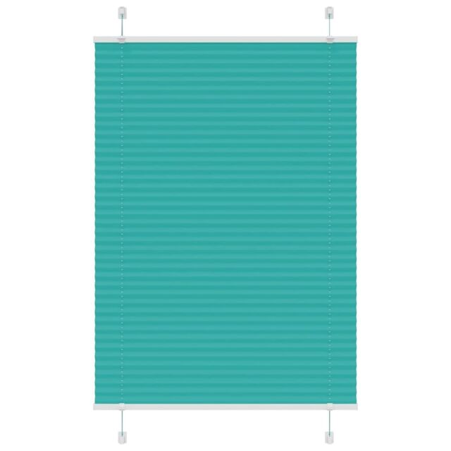 Berkfield Home Pleated Blind Petrol Green 85x150 cm Fabric Width 84.4 cm Polyester - image 1