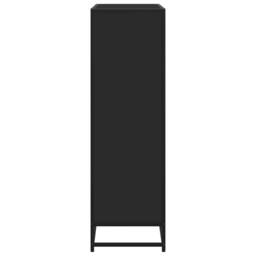 Berkfield Home Modern Bookcase Black 97.5x33x107.5 cm Engineered Wood & Metal - thumbnail 5