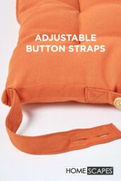 Homescapes 4 Pack Seat Pads Luxury 100% Cotton Indoor Outdoor Garden Cushion, 40cm in Burnt Orange - Size: 40 cm x 40 cm - thumbnail 5