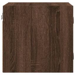 Berkfield Home Bedside Cabinets with Glass Doors 2 pcs Brown Oak 35x37x35 cm - Size: 35 x 37 x 35 cm - thumbnail 8