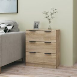 Berkfield Home Sideboard Sonoma Oak 60x30x70 cm Engineered Wood in Brown - Size: 60 x 30 x 70 cm - thumbnail 1