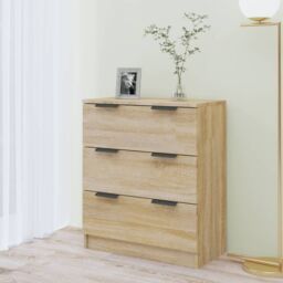 Berkfield Home Sideboard Sonoma Oak 60x30x70 cm Engineered Wood in Brown - Size: 60 x 30 x 70 cm - thumbnail 3