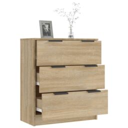 Berkfield Home Sideboard Sonoma Oak 60x30x70 cm Engineered Wood in Brown - Size: 60 x 30 x 70 cm - thumbnail 4
