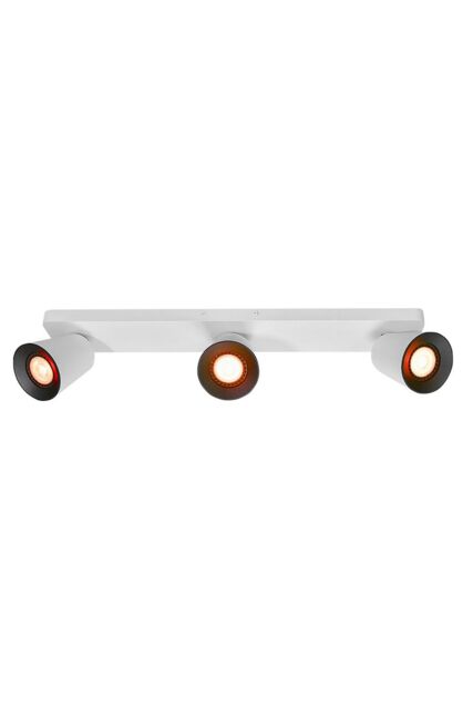 CGC Lighting 'Elli' White Triple Cylinder Surface Mounted Adjustable Ceiling Spotlights with a Choice of Black or White Inner - image 1