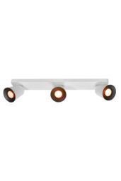 CGC Lighting 'Elli' White Triple Cylinder Surface Mounted Adjustable Ceiling Spotlights with a Choice of Black or White Inner - thumbnail 1