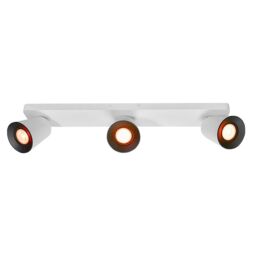 CGC Lighting 'Elli' White Triple Cylinder Surface Mounted Adjustable Ceiling Spotlights with a Choice of Black or White Inner - thumbnail 5