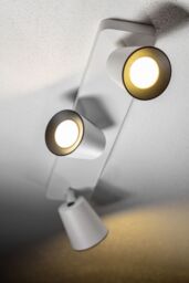 CGC Lighting 'Elli' White Triple Cylinder Surface Mounted Adjustable Ceiling Spotlights with a Choice of Black or White Inner - thumbnail 2