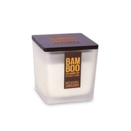 Bamboo Large Soy Wax Candle - White Blossom & Sandalwood in Cool White