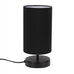 ValueLights Francis Black Dimmable Touch Table Lamp with Fabric Shade with Bulb - thumbnail 2