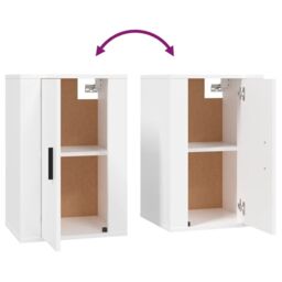 Berkfield Home Wall Mounted TV Cabinets 2 pcs White 40x34.5x60 cm - thumbnail 9