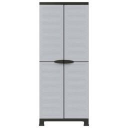 Berkfield Home Plastic Cabinet 68x39x171.5 cm in Grey - thumbnail 3