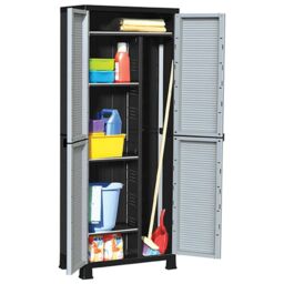 Berkfield Home Plastic Cabinet 68x39x171.5 cm in Grey