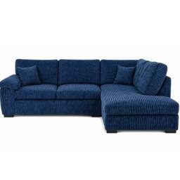 Bliss Furniture Amalfi Right Hand Corner Sofa with Soft Fabric & Modern Design in Blue - Size: 4 Pack - thumbnail 1