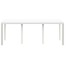 Berkfield Home Garden Table White 200x100x73 cm Poly Rattan - Size: 200 x 100 x 73 cm - thumbnail 5