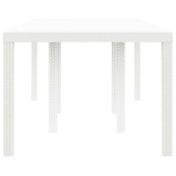 Berkfield Home Garden Table White 200x100x73 cm Poly Rattan - Size: 200 x 100 x 73 cm - thumbnail 6