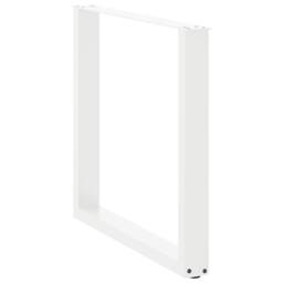 Berkfield Home Coffee Table Legs U-Shaped 2 pcs White 80x(72-73) cm Steel - thumbnail 4