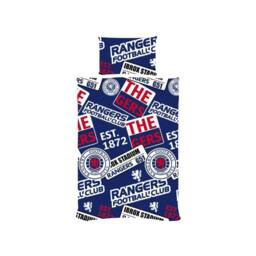 Rangers FC Patches Duvet Cover Set in Bright Blue - Size: Single - thumbnail 2