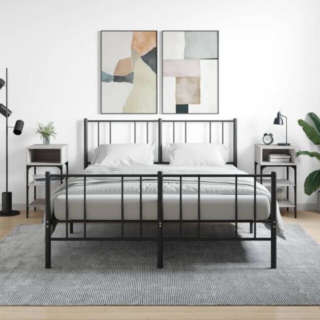Berkfield Home Bedside Tables 2 pcs Grey Sonoma 35x34.5x70 cm Engineered Wood - image 1