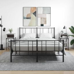 Berkfield Home Bedside Tables 2 pcs Grey Sonoma 35x34.5x70 cm Engineered Wood - thumbnail 1