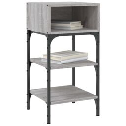 Berkfield Home Bedside Tables 2 pcs Grey Sonoma 35x34.5x70 cm Engineered Wood - thumbnail 3